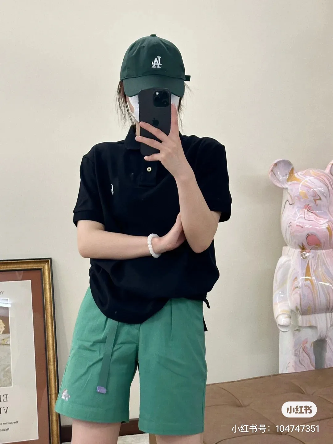 🅿️158 L14 #Ralph Lauren•Polo collar large version 2-button pony embroidered short-sleeved T-shirt ✅✅✅ Ready in stock Focus on quality Feel free to compare Size: XS S M L Color: Army Green Pink White Green Black Navy Khaki Klein Blue Gray Light Blue Big Red Yellow